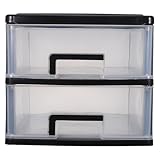 Organisation transparente : Le Transparent drawer storage box possède des tiroirs clairs qui facilitent l’identification rapide de vos articles, simplifiant le rangement des fournitures de bureau, des cosmétiques et accessoires d’artisanat pour espace toujours ordonné
