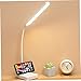 Cordless Led Desk Lamp Rechargeable 2000Mah Battery Powered, 3 Colors 6 Brightness Dimmable, Eye-Caring, Foldable Dimmable, Table Lamp for Reading, Studying, Working, White #·