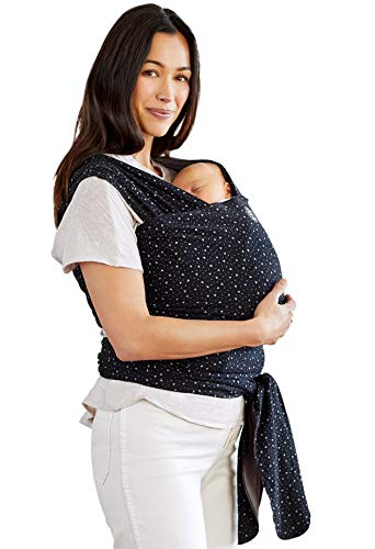 Image of Moby Wrap Baby Carrier by Petunia Pickle Bottom | Classic | Baby Wrap Carrier for Newborns & Infants | #1 Baby Wrap| Keeps Baby Safe & Secure | Adjustable for All Body Types | Terrazzo Black