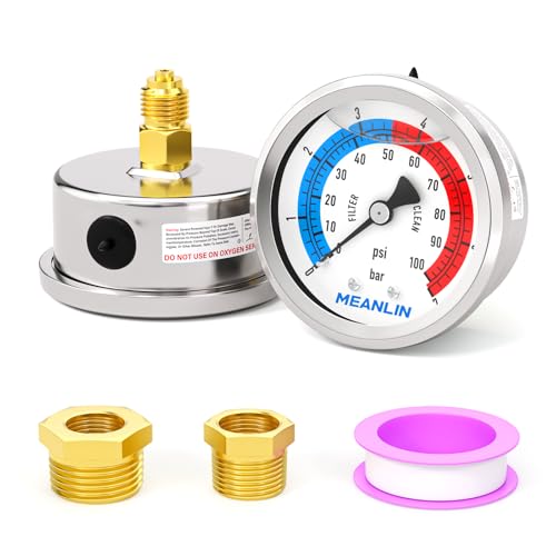 Jauges de pression BSP Meanlin Measure pour filtre de piscine 100 psi