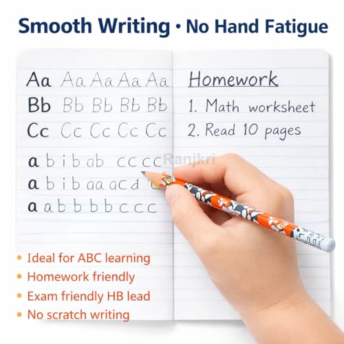 Image of Mech Warrior HB Pencils Pack of 12 for Kids | Dark Writing Student Pencils with Eraser | Cute Cartoon School Pencils for Boys Girls | Birthday Return Gift Stationery Set for School