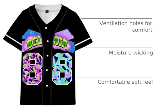 Camiseta de béisbol para hombre Jeffrey Hope talla Medium color negro miniatura 4