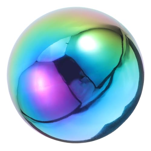 ifundom Grosse Sphère Creuse en Acier Inoxydable 201 Miroir Poli 120 MM Boule Décorative Multicolore Résistante aux Intempéries Globe Flottant pour Jardin et Bassin Boule Miroir