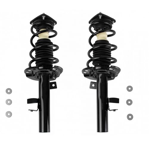 Image of TRQ Front Strut & Coil Spring Assembly Set Driver & Passenger Sides Compatible with 13-18 Ford Focus | For 2013-2018 Ford Focus