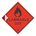 Segnale di sicurezza con gas infiammabile 2, adesivo in vinile, HSE Hazchem Chemicals 100 x 100mm