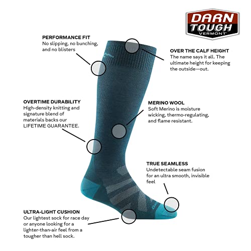 Darn Tough (Style 8008 Women's Rfl Snow Sock - Dark Teal, Small #TOP2
