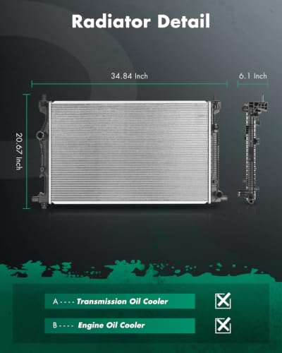 Image of SCITOO Aluminum Radiator compatible with Dodge Dart