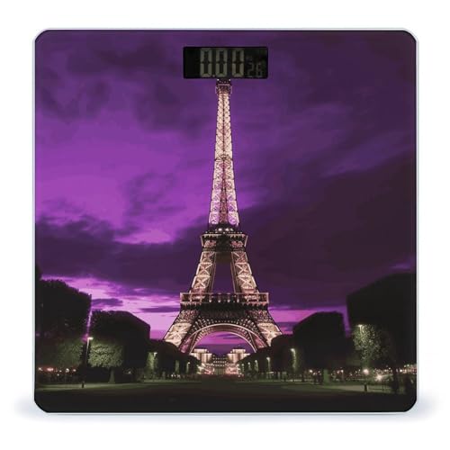 Báscula Digital Smart Purple Eiffel Tower para Baño miniatura 1
