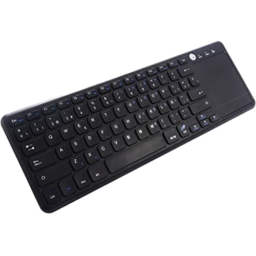 CoolBox Cooltouch Bezprzewodowa klawiatura 2.4 Ghz z touchpadem wielodotykowym do komputera/laptopa/Smart TV/Tablet. Wersja hiszpańska - kolor czarny