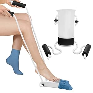 Milifox Sock Aid Device Sock Helper with Foam Handle Assistant Device no Bending for Putting on Helper Tool for Elderly Disability Pregnant Patients