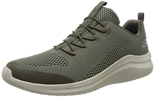 Skechers mens Low-top Trainers, Green (Olive Engineered Mesh/Synthetic/Trim Old), 47.5 M EU US