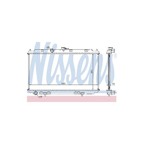 NISSENS Radiador refrigeración del motor Ancho de red 689mm Longitud de red 360mm Profundidad de red 16mm 67346A