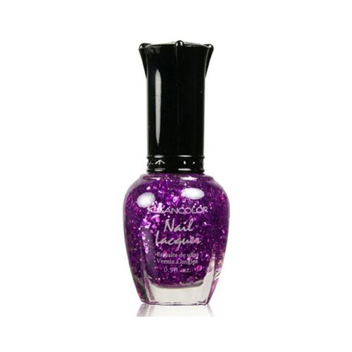 1 Kleancolor Nail Polish Lacquer #35 Starry Purple Manicure + Free Earring Gift