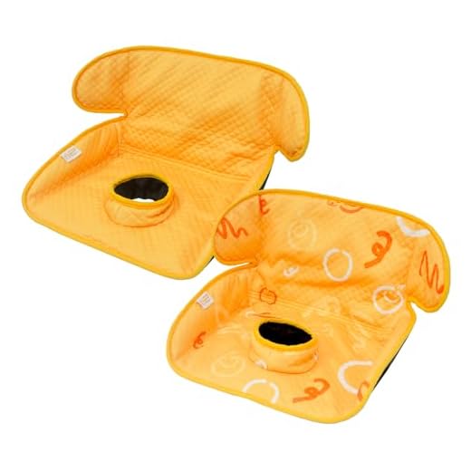 THINK GOOD TOTS Orange Piddle Pad: Waterproof Car Seat Protector for Potty Training Toddlers, Babies - Anti-Slip Backing, Machine Washable, Universal Fit, Stroller (2 Pack)