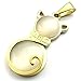Daesar Collier Acier Inoxydable Homme Pendentif Collier Fomme Pendentif Cat Or 18-26 Pouces