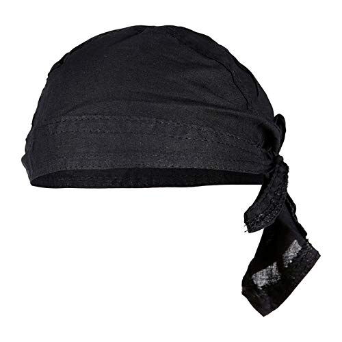 Bandana de tête noir Ares en coton pour hommes et femmes