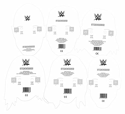 Star Cutouts Ltd SMP428 Legendary WWE Stars Six Mask Pack-The Rock, Charlotte Flair, Hulk Hogan, Macho Man Randy Savage, Sasha Banks, Triple H, Multicolour