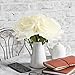 Eyamumo Fake Flowers, Faux Silk Real Touch Artificial Rose Flowers for Decoration DIY, Wedding Party, Home Office Decoration and Dining Table Centerpiece, 7Pcs (White-30cm, 30CM)