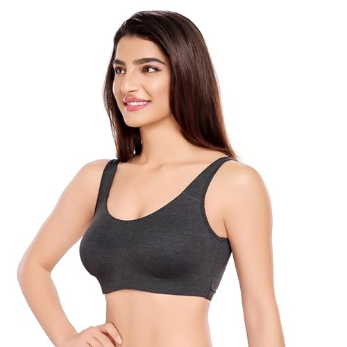 Image of juliet Non Padded Full Coverage Sports Bra for Women | Slip on Bra | Low Impact High Coverage Wireless Support Sports Bra JS 90