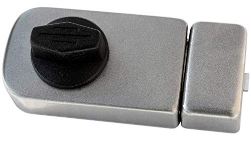 Cerradura adicional para puerta, cerradura adicional 50/60, cilindro exterior, cerradura marrón (gris 60 sin cilindro)