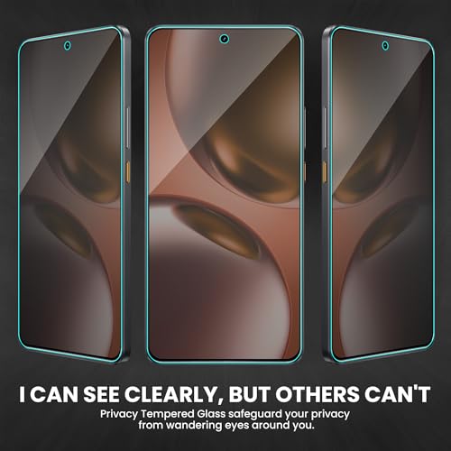 Image of ArmourPro Privacy Tempered Glass Screen Protector Compatible for Realme GT 7T (6.8 Inch) with Edge-To-Edge Protector Coverage and Easy Installation kit (Pack of 2)