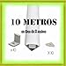 Perfil ES aluminio para LED tira con difusor opaco PACK 10 metros con soporte ES montaje angular L
