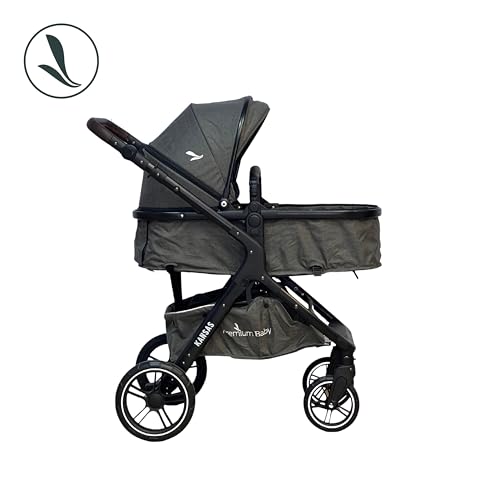 Carrinho Travel System Kansas + Base Black/Cinza