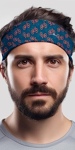 Image of Duwoni Sports Headbands for Men, Moisture Wicking Workout Headband, Sweatband Headbands for Running,Cycling,Football,Yoga,Tennis,Hiking,Hairband for Women and Men