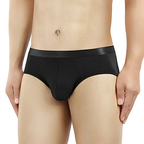 David Archy Men's Underwear Micro Modal Soft Comfy Briefs 4 Pack Black For Mens Briefs L #TOP1