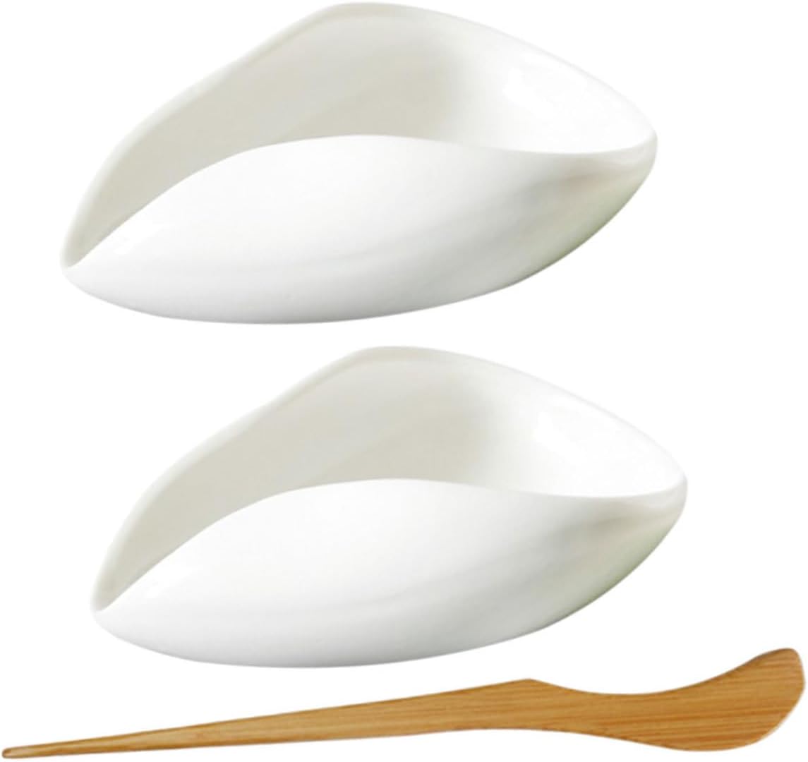 Loose Leaf Tea Spoon Ceramic Bean Plate Tea Accessories Storage Holder