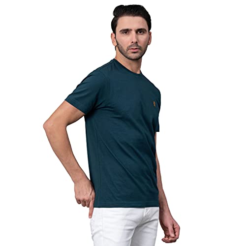 Image of Red Tape Solid Navy Round Neck T-Shirt for Men | Premium Comfort | Versatile Everyday Essential