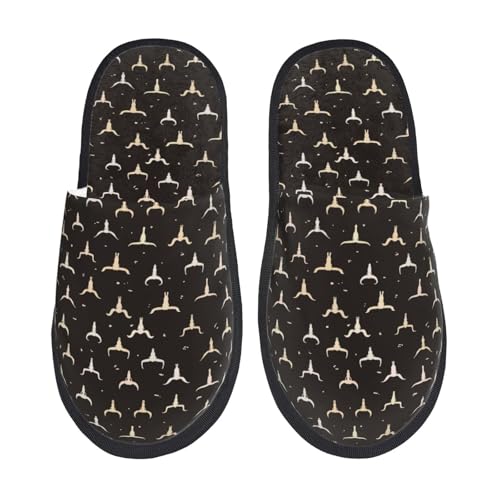 Cow Skulls Print House Slippers For Women And Men,Soft Slippers With Memory Foam,Non-Slip Indoor Home Shoes
