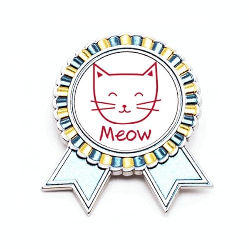 Broche en forme de chat pour masquer un accroc de vêtement avec un bijou métal