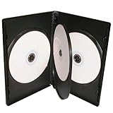 Funda negra para DVD/CD con capacidad para hasta 4 discos