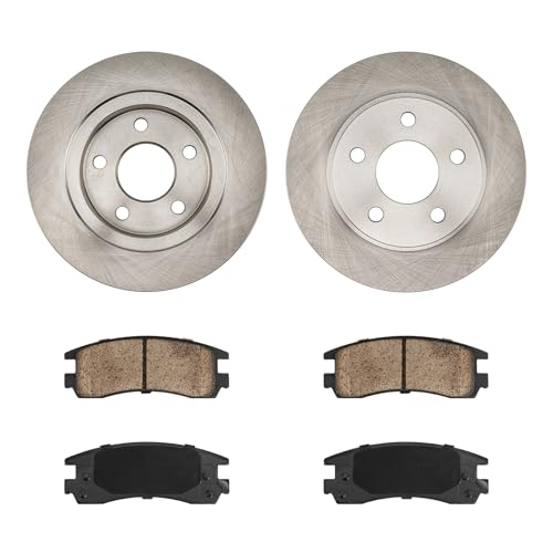 Image of KAX Rear Brake Kit, OE Brake Rotors and Ceramic Brake Pads | Fits Buick LeSabre 2000-2005, Pontiac Bonneville 2000-2004, Oldsmobile Aurora 2001-2003, Automotive Replacement Brake Kit