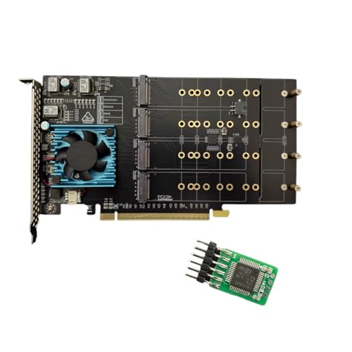 Carte NVMe 8 disques M.2 pleine hauteur répartit sans pilote via puce PLX8749