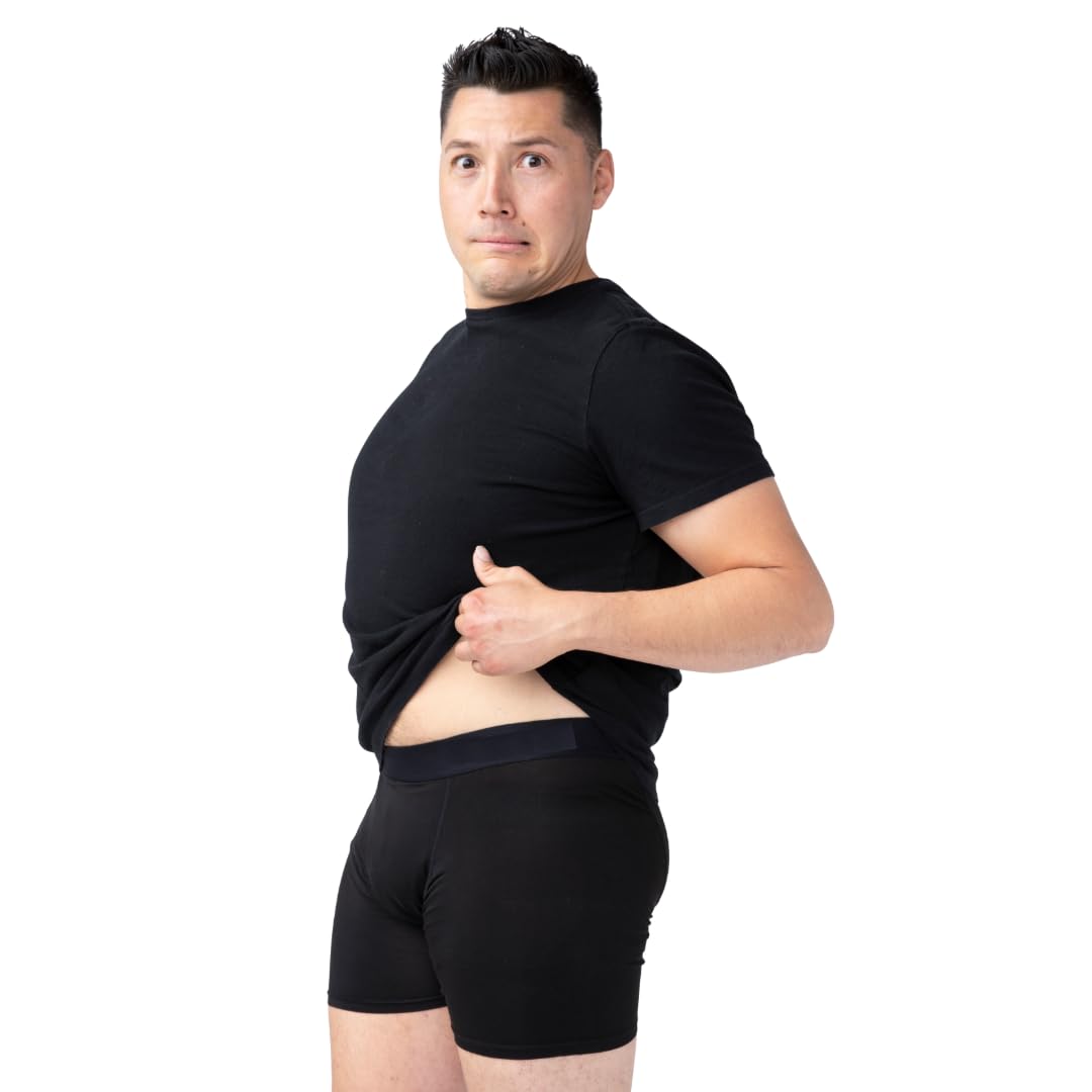 Tootles Men's Black 3.0 Boxer Briefs - Flatulence Filtering Underwear, 3XL