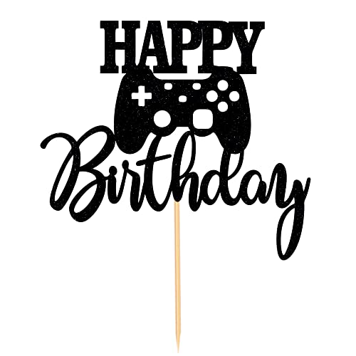 Db11 Happy Birthday Video Cake Topper-Happy Birthday Cake Topper Cake Decorations-Game Controllers Happy Birthday Cake Decorations Picks For Kids Gaming Themed Birthday Party #TOP1