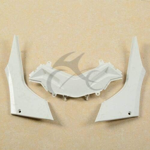 Miniatura 7 de TCMT Kit de carenado de inyección ABS blanco sin pintar para Kawasaki Ninja 300 2013-2017