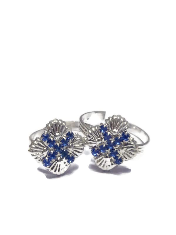 desi stella Oxidized Toe Ring For Women-picture-56