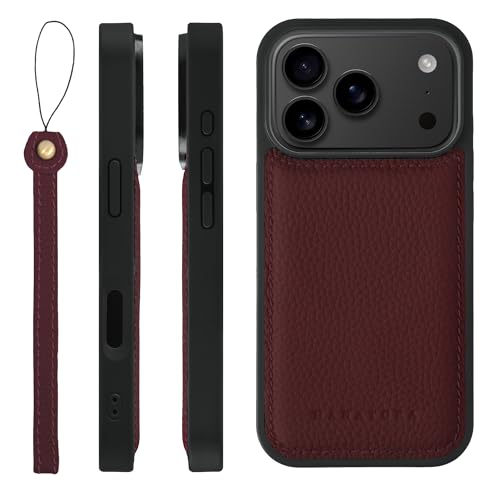 HANATORA for iPhone 17Pro �P�[�X MagSafe �Ή� �{�v �ϏՌ� �o���p�[�^ �X�}�z�P�[�X �X�}�z �X�g���b�v �t�� �V�������N���U�[ �M�t�g �}�O�Z�[�t�Ή� ���C�� SMSGZ-17Pro-Wine