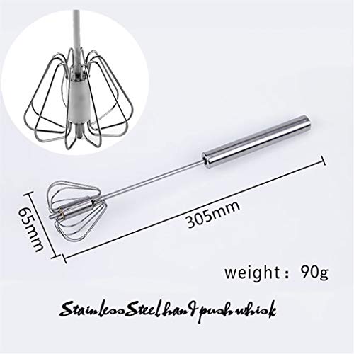 Digead DGUS-WHISK-ZD-2022 Stainless Steel Egg Whisk, Hand Push Rotary Whisk Blender, Versatile Milk Frother thumb #5