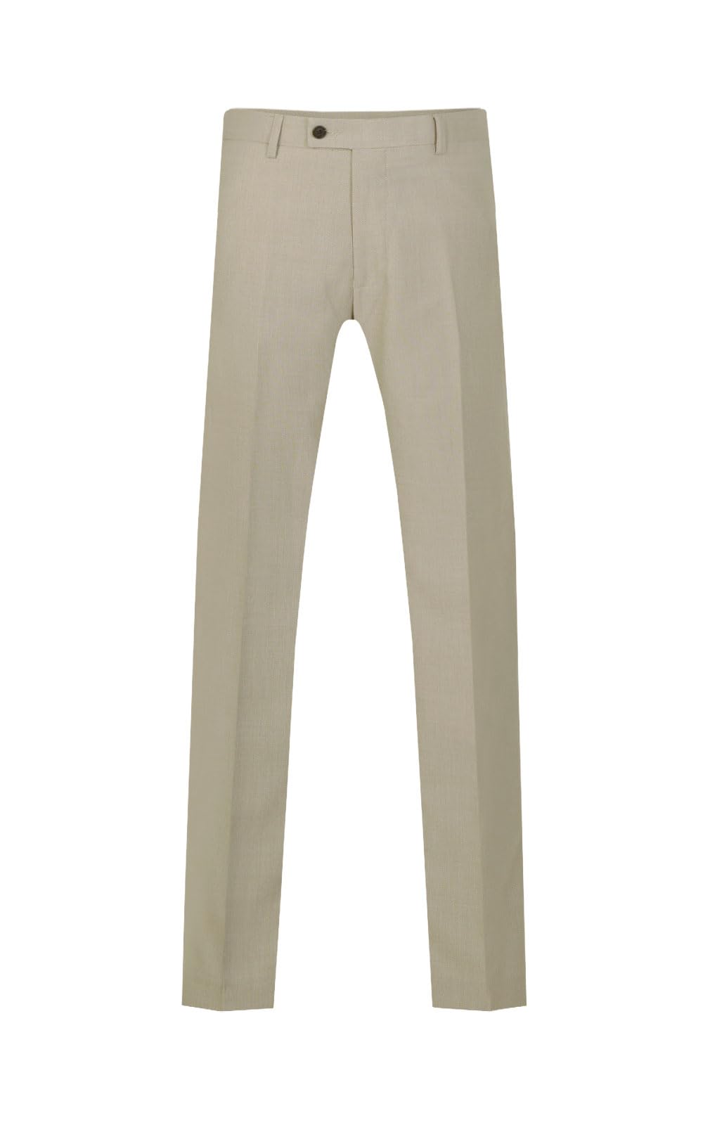 Dobell Mens Stone Sharkskin Suit Trousers Slim Fit-34L