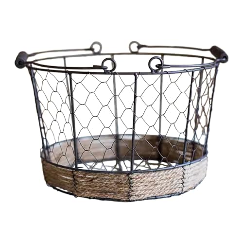 Cesta para huevos de estilo rústico: soporte metálico con asa para tu encimera 2