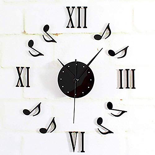 Horloge murale musique acrylique irrégulière horloge intérieure de salon