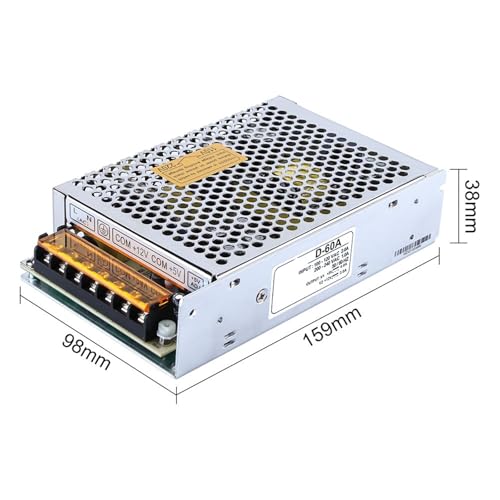 Alimentation à découpage double sortie 60W bloc tension continue 5V 12V D-60A