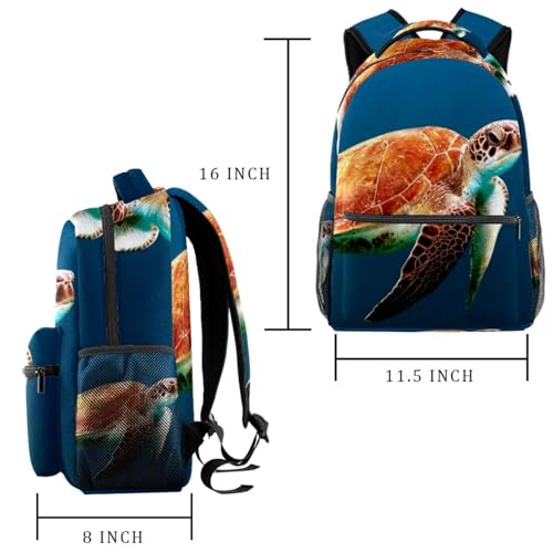 Sac à dos bleu océan multicolore résistant pour soulager le dos des élèves - 2