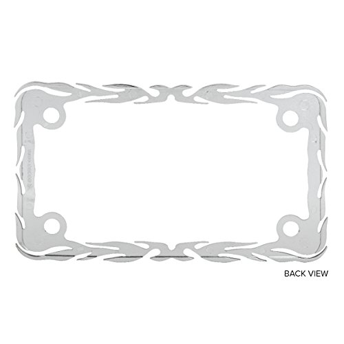 Gg Grand General 60393 Chrome Flame Motorcycle License Plate Frame, 7-1/2"X4-1/16" #TOP1