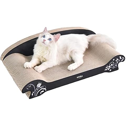 CHNB Large cat scratching board, cat sofa cardboard cat scratcher, with Premium Scratch Textures Design Durable Scratching Pad cat bed (54x30x15cm) Cover