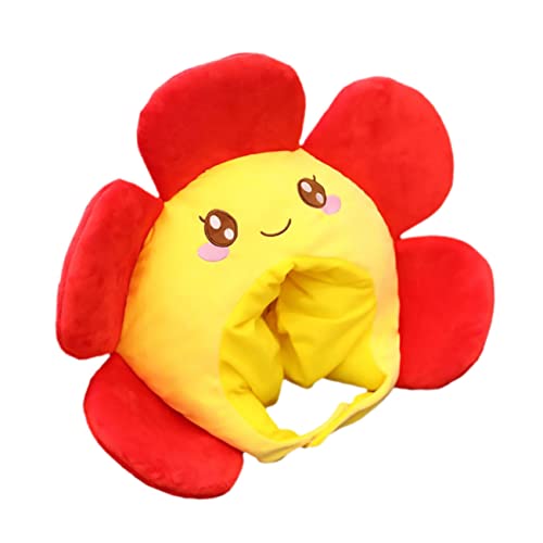 Sosoport 1 Pieza De Sombrero De Girasol Para Fiesta Disfraz Sombrero Novedoso Para Fiesta Sombrero Con Forma De Flor Sombrero De Peluche Con Flores Juguete Para Cosplay Sombrero De